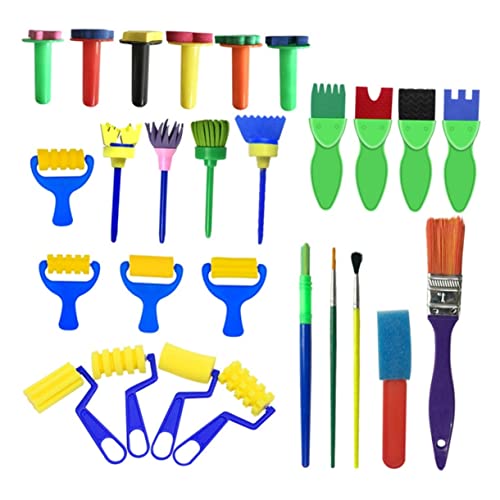 NUOBESTY 27pcs Wooden Art Supplies Seal Child NUOBESTY