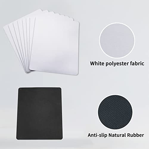 30 pcs Mouse Pad Sublimation Blanks for Heat Press Printing, Rubber Crafts Sublimation Blank Mousepad White 24x20x0.2cm OKBA