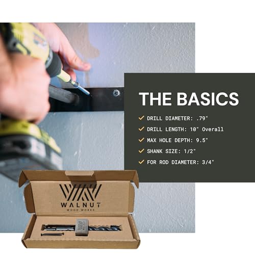 Floating Shelf Installation Kit - Drill Jig - Shelf Bracket DIY Drill Guide Kit-Easy Floating Shelf Installation - Designed for 3/4 Inch Brackets Walnut Wood Works