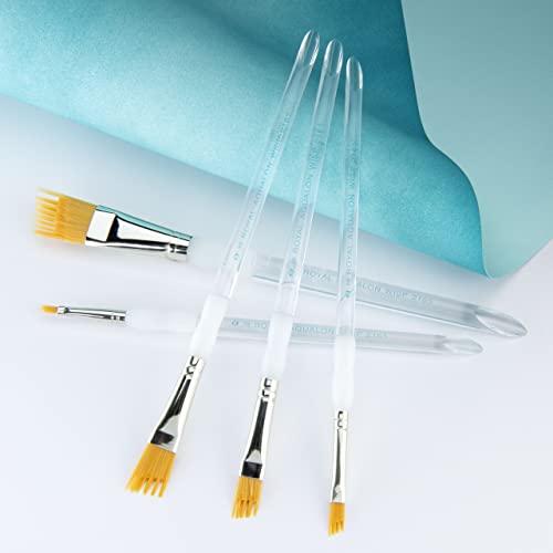 Aqualon Royal & Langnickel Wisp Angular Artist Brush Set, 5-Piece Aqualon