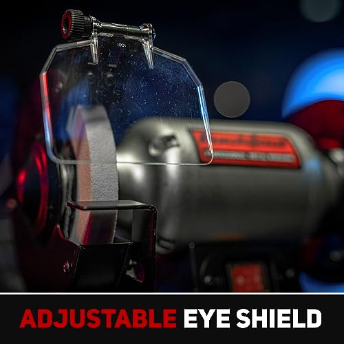 BUCKTOOL 6-Inch 1/3HP Low-Speed Bench Grinder, High Precision Wobble-free Wheel Grinder, TLG-150S Bucktool