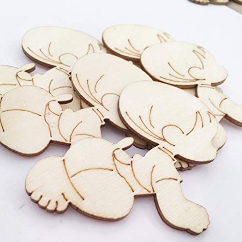 Artibetter 10pcs Unfinished Wooden Cutouts Shapes for DIY Arts and Crafts Projects ARTIBETTER