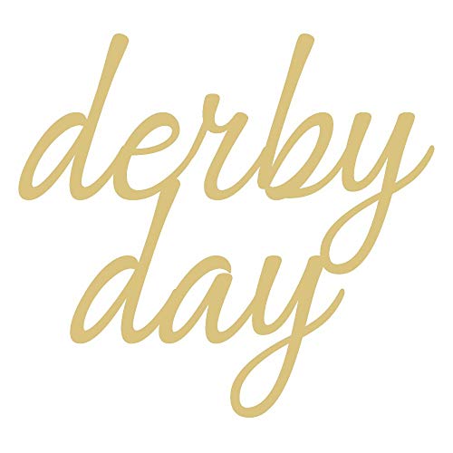Word Derby Day Cutout Unfinished Wood Door Hanger Derby Decor Kentucky MDF Shaped Canvas Style 1 Diverse Woodworking
