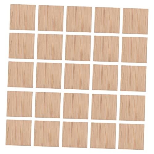 MAGICLULU 25pcs Hand Painted Bamboo Unfinished Triangle Discs Unfinished Wood Board - Slices Wood Rectangles Crafts DIY Wood Squares for Crafts Kids MAGICLULU
