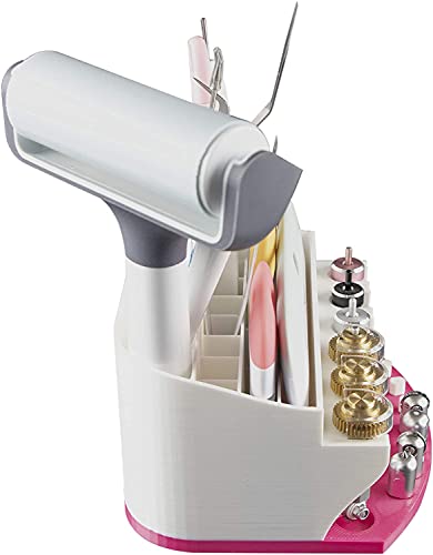 XCJD Organizer for Cricut Tools and Accessories Blade Holder Caddy,Storage for Cricut Maker Blades/QuickSwap Tip/Explore DeepCut Blade (RED, XCJD