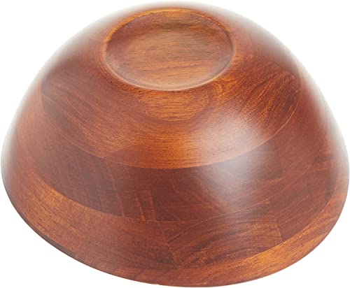Lipper International Cherry Finished Wavy Rim Beechwood Serving Bowl for Fruits or Salads, Matte, Small, 7.5" x 7.25" x 3", Single Bowl, 30.43Fl oz Lipper International