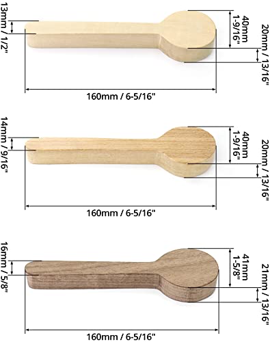 QWORK Wood Carving Spoon Blank Beech Basswood Black Walnut Spoon Mould, Unfinished Wooden Craft Whittling Kit Wood Spoon Whittling Craft Wood Blanks QWORK