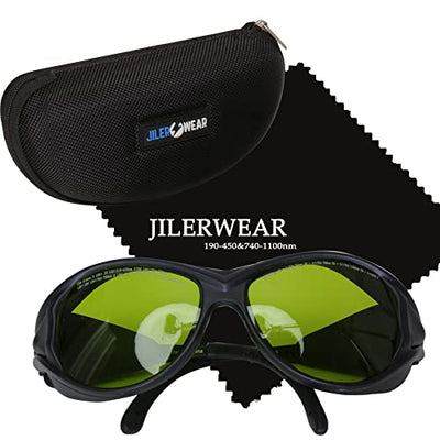 Professional 190-450&740-1100nm OD6+ Laser Safety Glassess,808nm Infrared Laser Engraving Protective Goggles;755nm,980nm, 1064nm, Industrial Safety