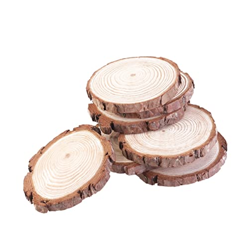 EXCEART 5pcs Wood Cutout Ornament Wood Ornament Wood Slices for Wedding Unfinished Wood Kit Circles Crafts Wedding Centerpiece Wood Shapes Pole Wrap EXCEART