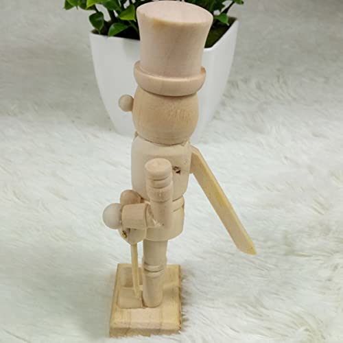 Abaodam 18 pcs - Gift Craft White Year Decoration Wooden Blank Paint Style Gifts Figurines Your cm DIY New Mini Puppet Christmas Ornaments Xmas Abaodam
