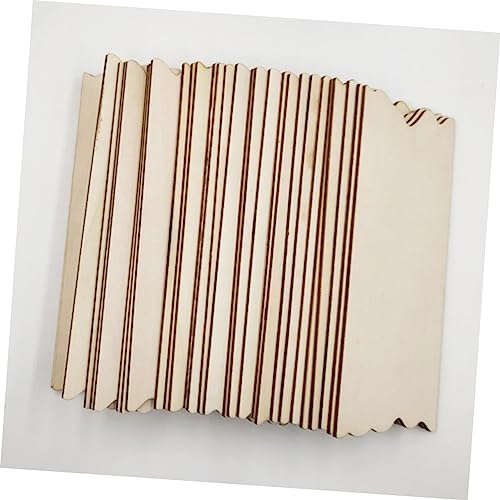 VILLFUL 24pcs DIY Rectangular Wood Board Hanging Board Registration Unfinished Wood Slice Wood Blank Plaque Craft Boards for Signs Blank Wood Chips VILLFUL