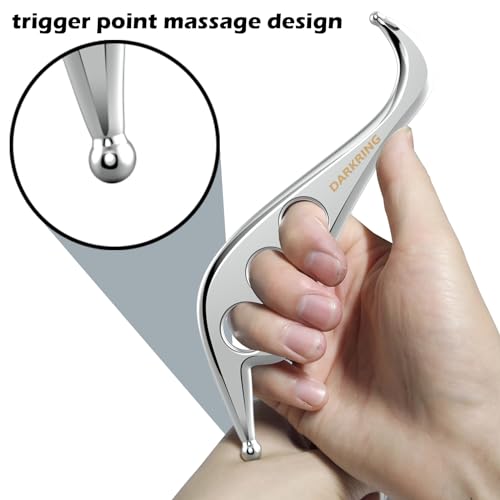 Stainless Steel Muscle Scraper Massage Tool gua sha iastm for deep Tissue Scraping for myofascial Release (Patent Pending) DARKRING