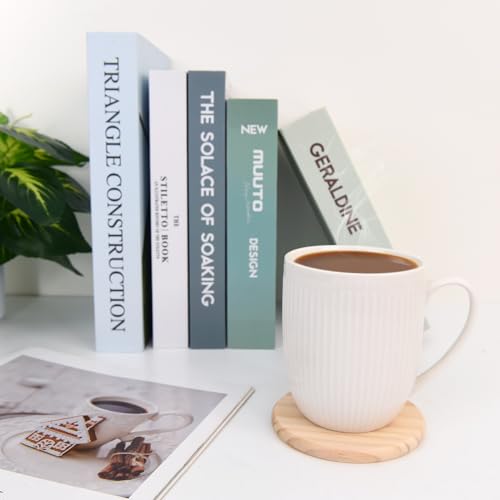 COYMOS Unfinished Wood Coasters, 4 Inch Round Wood Slices, Blank Wooden Coasters for Crafts Likes Drawing Painting Wood Engraving Home Decoration COYMOS