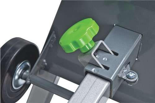 Genesis GMSS400W Universal Heavy-Duty Folding Miter Saw Stand with Quick-Release Mounting Brackets, Tool-Free Adjustment, Wheels, and All-Steel Genesis