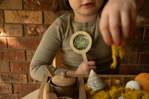 KOOKAROO Sensory Play Bin - 9 Montessori Sensory Bin Tools + 1 Sensory Box - Sensory Table Toys - Waldorf Toys - Sand Tray - Wooden Scoops for KOOKAROO