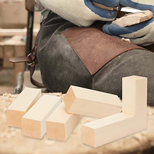 4 Pack Unfinished Basswood Carving Blocks Kit, 2 x 2 x 2 Inch Unfinished Bass Wood Cube Whittling Soft Wood Carving Block Set for Kids Adults Wood PONGJA