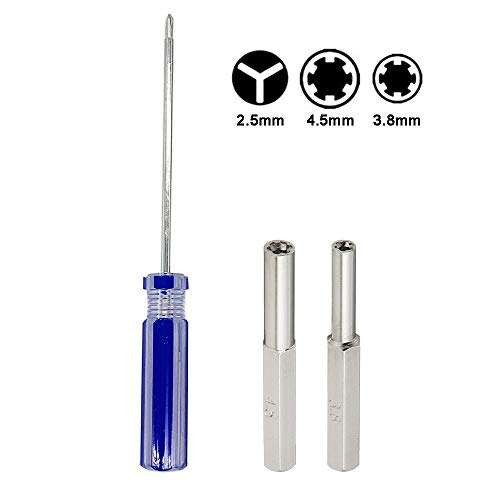 WEPUSEN Security Tri-wing Y Trigram Screwdriver 3.8mm 4.5mm Nut Bits for Nintendo NES SNES N64 Wii NDS, Gamecube, Gameboy Advance Sega Game Gear Tool WEPUSEN