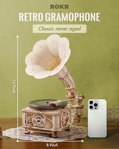 ROKR 3D Wooden Puzzles for Adults-Model Building Kit for Adults to Build-424Pcs DIY Wood Craft Kit-Room Decor for Men and Women ROKR