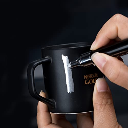 ZEYAR Liquid Chrome Marker Paint Marker, DIY Silver Marker Pen for any surface, High-gloss display effects, Dual tips: Extra Fine and Medium Point ZEYAR