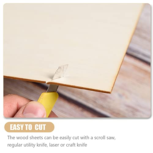 12 Pack 22 x 12 x 1/16 Inch-2 mm Thick Basswood Sheets for Crafts Unfinished Plywood Sheet Rectangular Craft Wood Sheet Boards for DIY Projects, AWIZOM