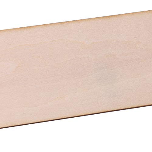 BQLZR 200x50x1.5mm Rectangle Unfinished DIY Paulownia Wooden Sheets for Hand-Made Project Miniatures House Building Architectural Model Pack of 6 BQLZR