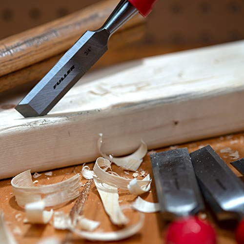Fuller 301-0099 3-Piece Chisel Set - Wood carving tools, Carpenter tool kit chisels sets for carpentry woodworking knives Fuller