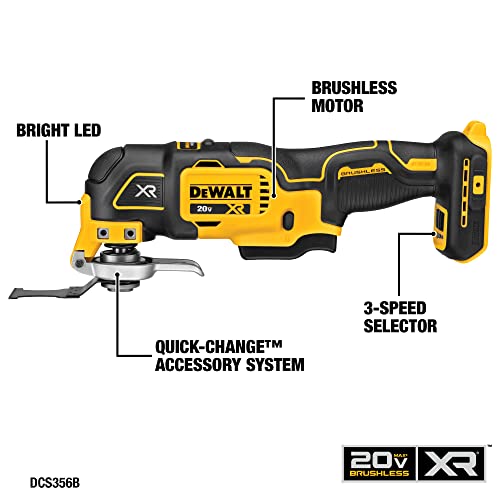 DEWALT 20V MAX Power Tool Combo Kit, 4-Tool Cordless Power Tool Set with Battery and Charger (DCK551D1M1) DEWALT