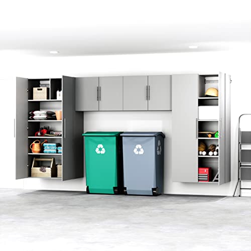 Prepac HangUps 36" Upper Storage Cabinet in Light Gray - Stylish Wall-Mounted Solution for Every Room Prepac