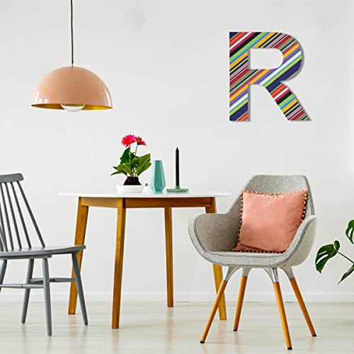 12 Inch Wooden Letter R, 1/4 Inch Thick Large Unfinished Wood Letter for Home Wall Decor, DIY Crafts DOMG