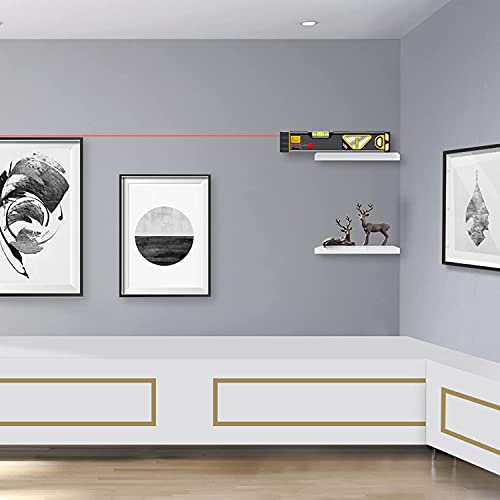 PREXISO 2-in-1 Laser Level 12IN Spirit Level with Light, 100Ft Alignment Point & 30Ft Leveling Line, Magnetic Laser Leveler Tool for Construction Prexiso