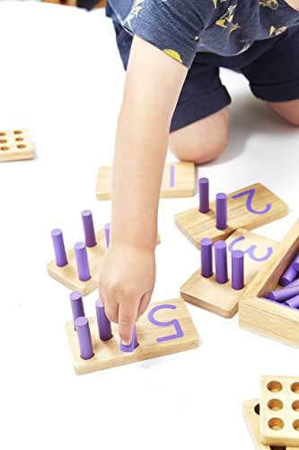 Counting Peg Board | Montessori Math and Numbers for Kids | Wooden Math Manipulatives Materials Montessori & Me