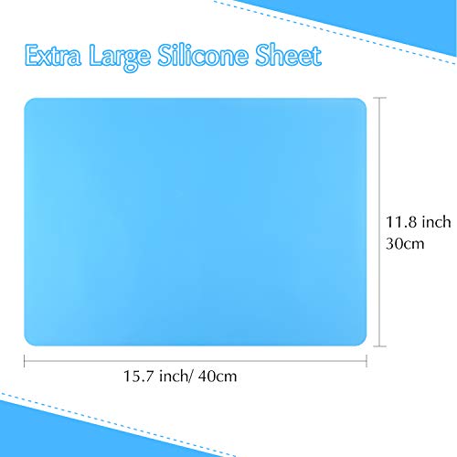 FEPITO 3PCS A3 Large Silicone Sheet for Crafts Jewelry Casting Molds Multipurpose Silicone Mat, Reusable, Waterproof, Heat Resistant, Food Grade FEPITO