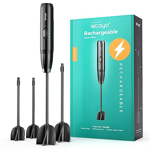 ISTOYO Rechargeable Resin Mixer, Epoxy Mixer for Saving Your Wrist, Epoxy Resin Mixer, Resin Stirrer for Resin Molds, Resin Supplies, Resin, Silicone ISTOYO