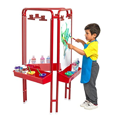 Colorations 3-Way Indoor/Outdoor Acrylic Panel Easel, Outdoor Play, Drawing, Adjustable Easel, Art Craft Painting, Arts and Crafts Colorations
