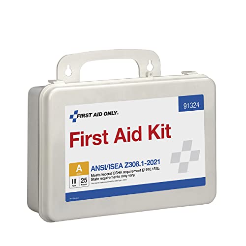 First Aid Only 91324 ANSI A 25-Person Emergency First Aid Kit for Office, Home, and Construction, 94 Pieces First Aid Only