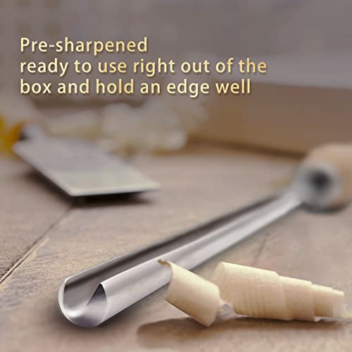UF-SHARP 1/2 inch Bowl Gouge for Wood Lathe,M2 Cryo HSS Wood Turning Tools with Beech Wood Handle (1/2 inch) UF-SHARP