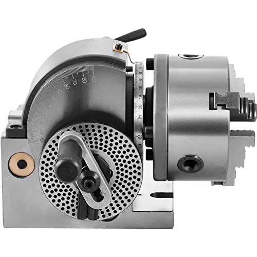 Mophorn Dividing Head BS-0 5Inch 3 Jaw Chuck Dividing Head Set Precision Semi Universal Dividing Head for Milling Machine Rotary Table Tailstock Mophorn