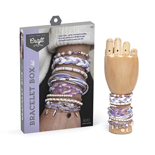 Craft Crush Bracelet Making Kit (Lilac) - Friendship Bracelet Maker Set - DIY Craft & Jewelry Making Kit for Kids, Teens, Tweens & Adults - Makes 8 Craft Crush