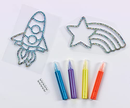 Creativity for Kids Window Art Outer Space - Create Your Own Window Art, Suncatcher Kits for Kids, Space Toy Stocking Stuffers for Kids Creativity for Kids