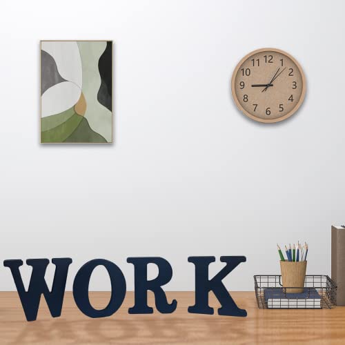 AOCEAN 4 inch Black Wood Letters Unfinished Wood Letters for Halloween Decorative Standing Letters Slices Sign Board Decoration for Craft Home Party AOCEAN