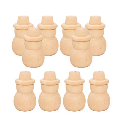 SEWACC 20 Pcs Unfinished Wood Christmas Tree Snowman Blank Wooden Peg Dolls Christmas Decor Christmas Ornaments for Arts and Crafts Projects