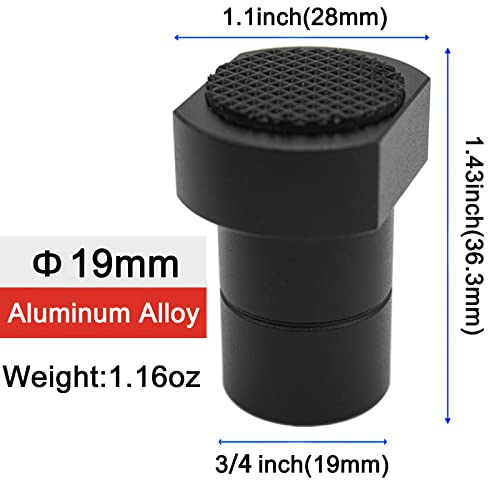 6 Pack Bench Dogs Bench Dog Clamp Woodworking Accessories For 3/4 Inch Workbench Dog Hole With Non-Slip Pad Aluminum Alloy MFT stops (19mm) ViewReal