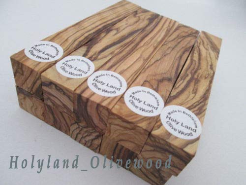 20 ~ Dark Grains Around ~4 Sides~ Extremely Figured Bethlehem Olive Wood Pen Blanks Trees Of The Land