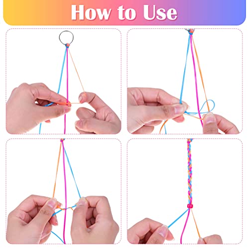 Lanyard String Kit, Cridoz 6Pack Glow in Dark Plastic Lacing Cord Gimp String Lanyard Weaving Kit for Boondoggle, Bracelets, Keychains, Crafts cridoz