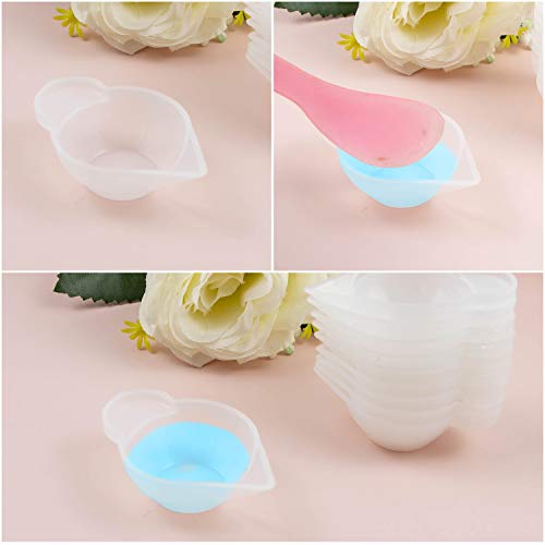 AUEAR, 10 Pack Silicone Mold Cup Dispenser Mini Measuring Mixing Cup for DIY Jewelry Making Epoxy Resin Craft AUEAR