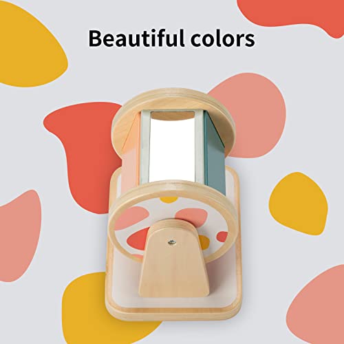 Twefex Montessori Spinning Drum, Montessori Toys for Babies 6-12 Months, Montisory Baby Toys for 1 Year Old Infant, Wooden Toys for Baby Twefex