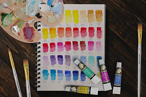 MyArtscape Acrylic Paint Set - 72 x 21ml Tubes with 3 Paint Brushes Art Supplies - Heavy Body Acrylic Paint Ideal Painting Kits for Adults MyArtscape