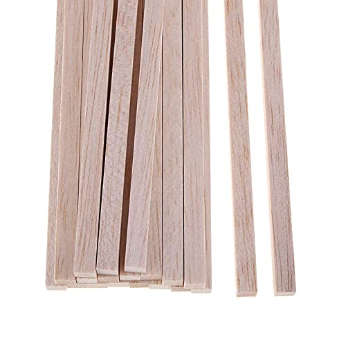 Balsa Wood Sticks 1/4 Inch Square Dowels Strips 12" Long - Pack of 30 by Craftiff Craftiff