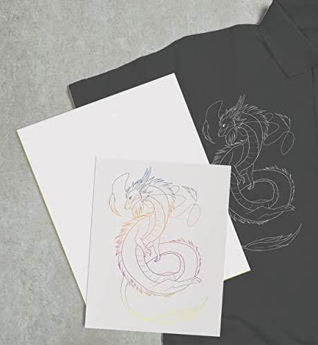 MyArtscape Graphite Transfer Paper, 20 White Sheets - Wax Free - Erasable - Smudge-Free - Ideal for Drawing and Tracing - Premium Arts and Crafts MyArtscape