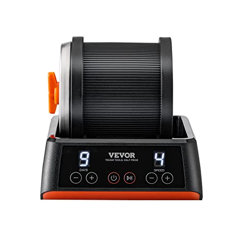VEVOR Direct Drive Rock Tumbler Kit, 4-Speed/9-Day Timer, Professional Rock Polisher with Rough Gemstones/Grits/Jewelry Fastenings, Stone Polishing VEVOR